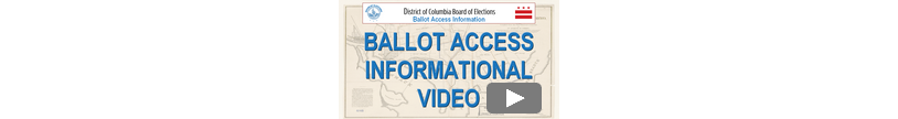 Ballot Access Informational Video
